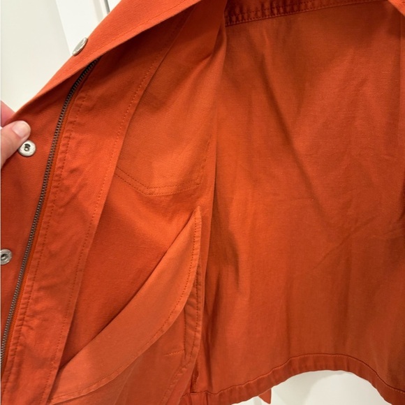 Liverpool Orange Rust Cinch Hem Utility Jacket Size Medium - Picture 5 of 16